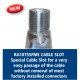 RA107SSFME - STAINLESS STEEL 4 WAY RATCHED MOUT with cable slot - 1"x14 thread